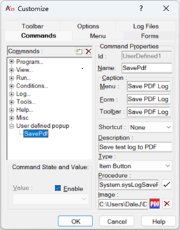 Custom User Defined Command